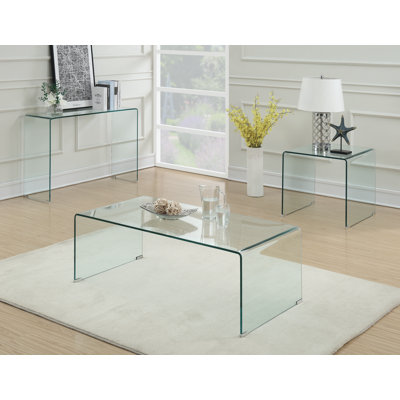 Khalilah 43.25'' Unfinished Glass Console Table