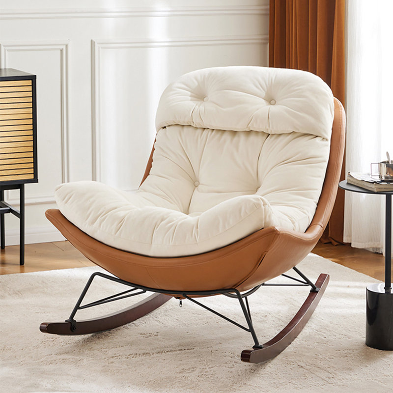 Fauteuil à bascule Fashion Casual, Brun