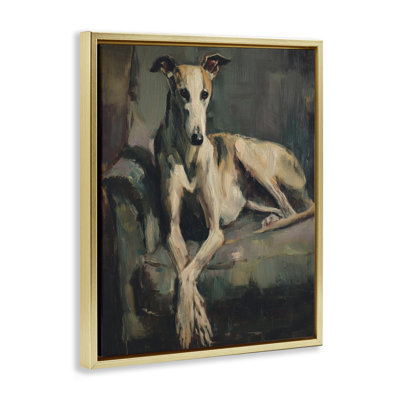 Cadre flottant Regal Comfort Whippet Dog, design par Svetlana Aleynikova