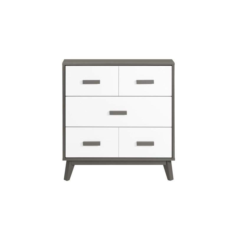 Scoot 3 Drawer Changing Table, Slate/White