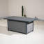 Table basse d'extérieur rectangulaire en aluminium