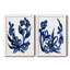Indigo brossé Blooms I, toile encadrée de qualité supérieure - prête à être accrochée-640006721-640006744
