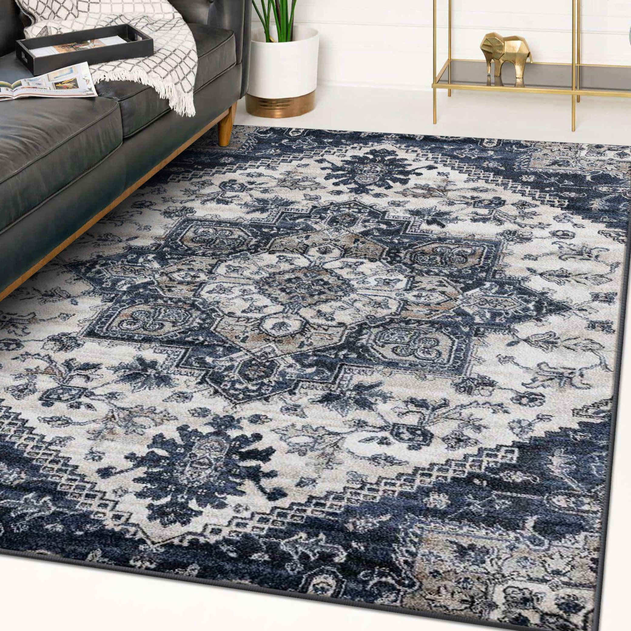Luxe Weavers Taba Abstract Ivory Area Rug | Wayfair