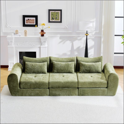 Modular Cloud Sofa, Convertible Folding Sofa Bed, Sectional Cushioned Sofa - For Living Room, Bedroom & Entertainment Space