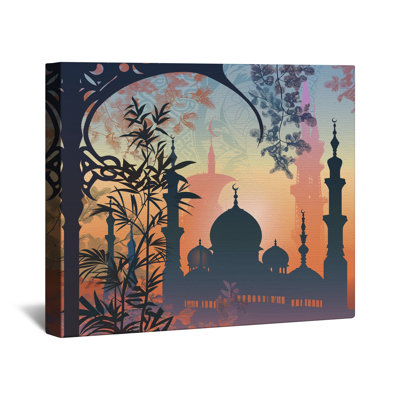 Mosquée sur toile tendue avec châssis - Architecture, décoration murale
