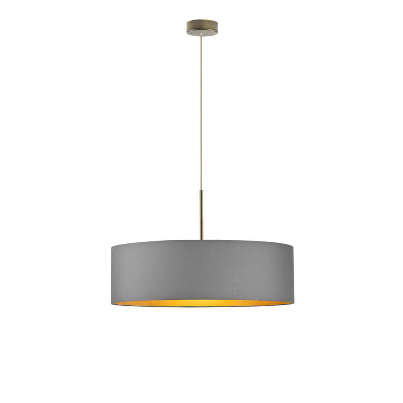Surles 5 - Light Drum Pendant, Grey, Brown