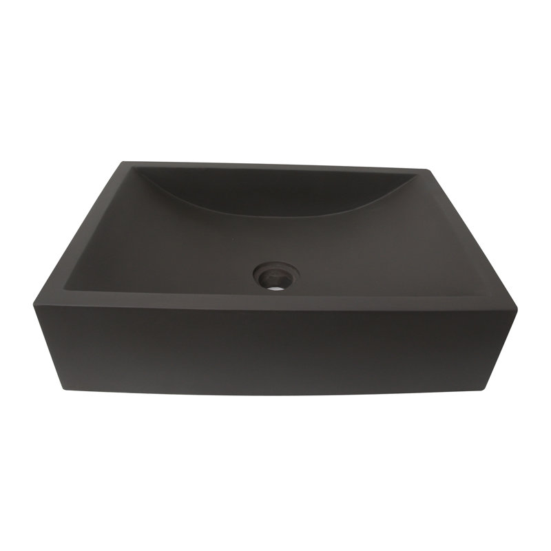Barclay Eldon 13.875'' Concrete Rectangular Bathroom Sink, Gray