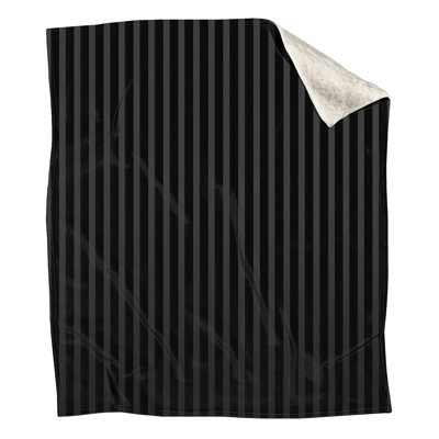 Black Vertical Stripes Blankets