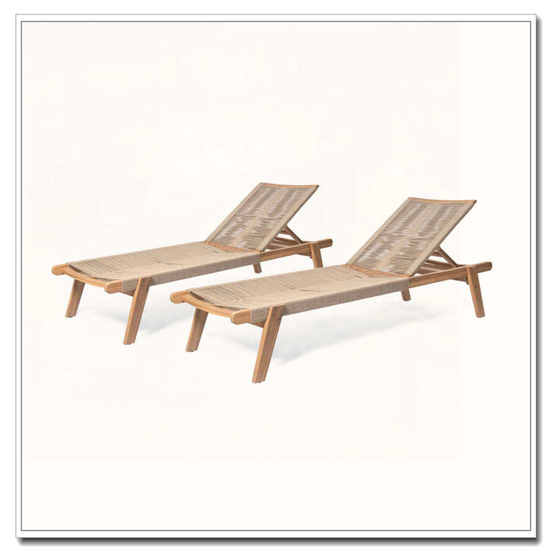 Chaise longue d'extérieur en corde