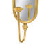 Ensemble de 2 appliques murales dorées à miroir avec porte-bougie décorative en fer