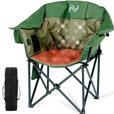 Oversized Heated Camping Chair, 3 Heat Settings & Massage Fuction by Latitude Run