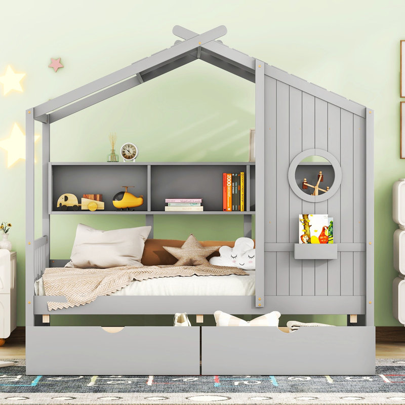 Lit plateforme 72,13 po Yensid, gris