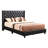 Sleek Transitional Black Upholstered Bed