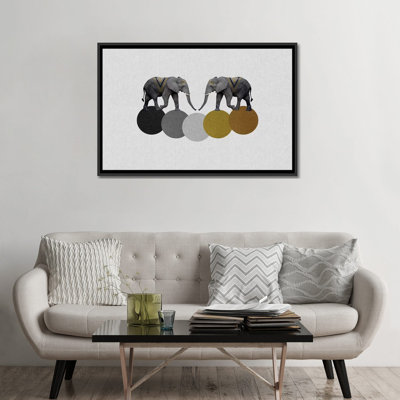 « tribal éléphants », impression sur toile