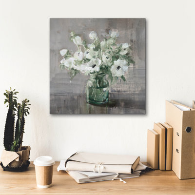 «Fresh Anemones Sage Border» par Danhui Nai, art mural sur toile