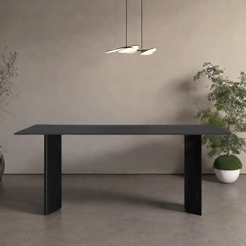 Table de salle à manger minimaliste moderne, H 29,5 po x L 70,8 po x l 35,4 po
