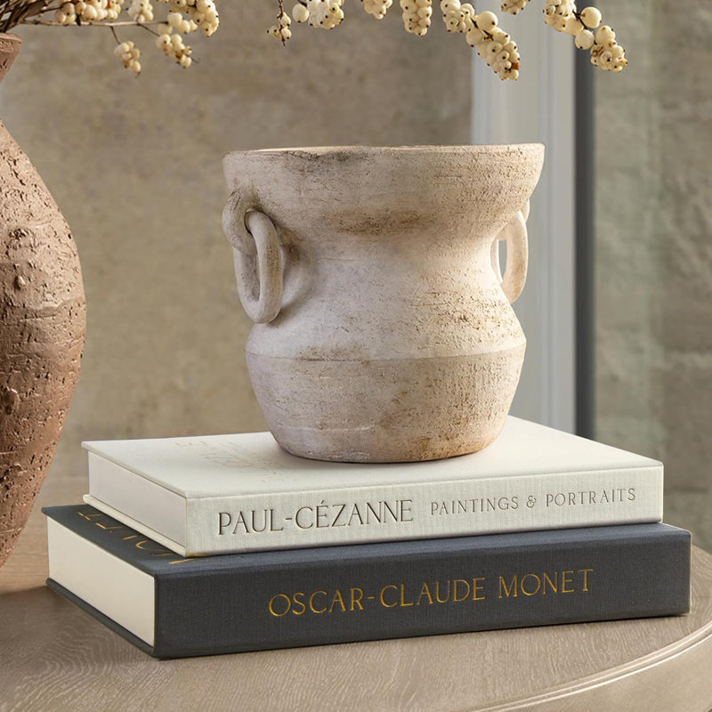 Ensemble de 2 faux livres décoratifs en lin