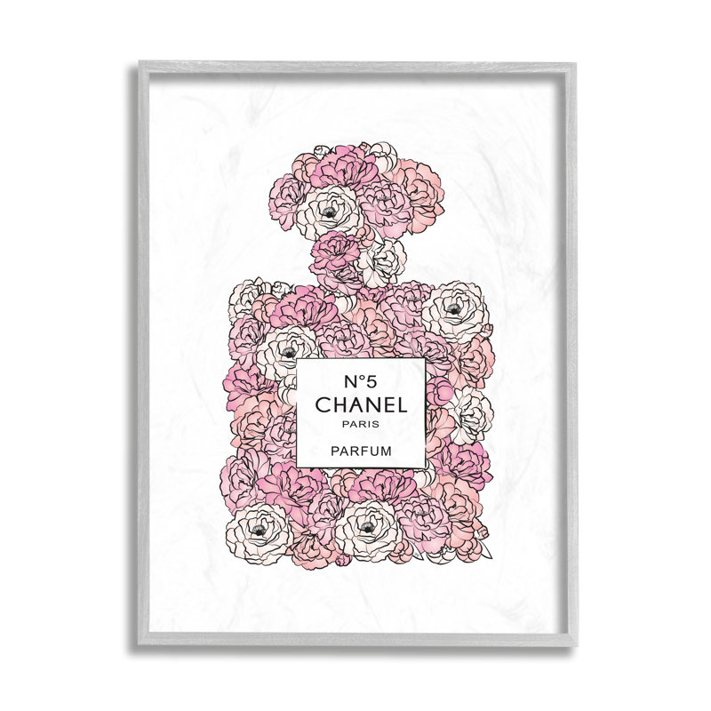 «Pink Rose Floral» par Martina Pavlova, impression de graphisme, H 14 po x l 11 po x P 1,5 po, Estampe numérique Farmhouse