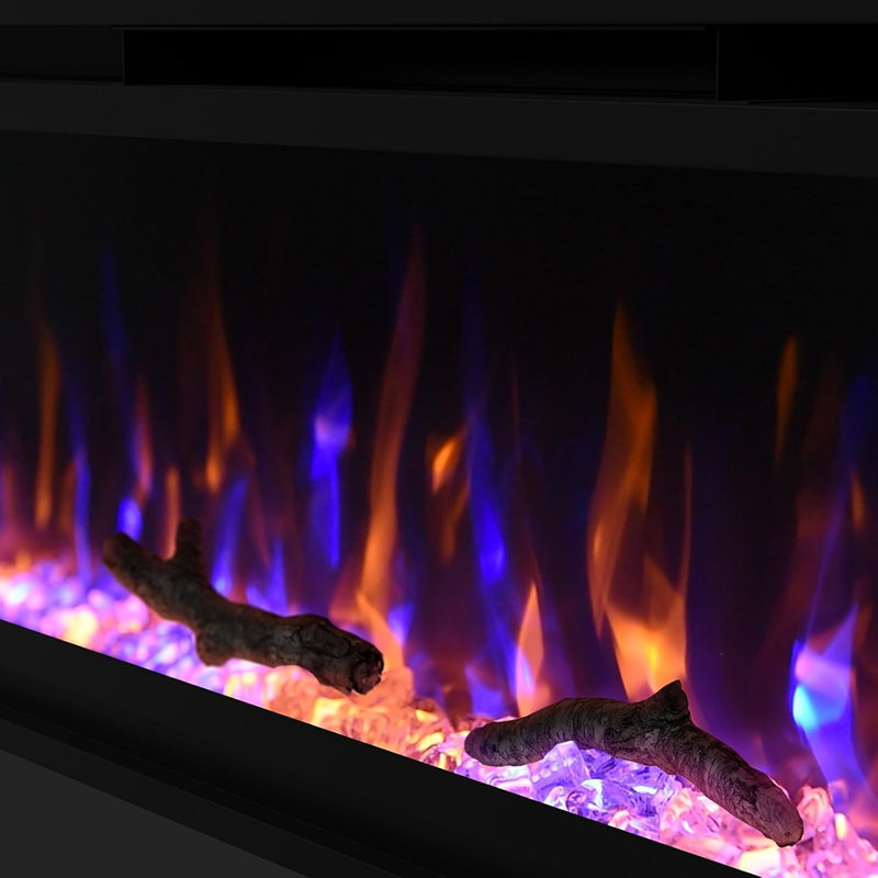Embout de foyer électrique ultramince avec effet de flamme réaliste