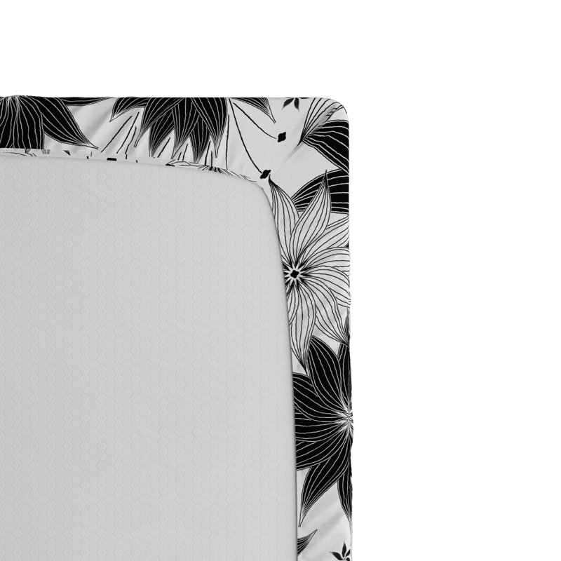 Microfiber Floral Fitted Sheet, Full Fitted Sheet