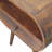 Wood Large Chestnut Circular Open Bedside