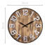 20-Inch Wooden Wall Clock With Metal Numbers