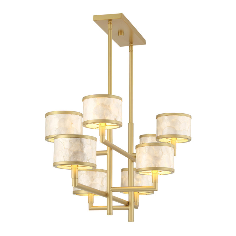  Lustre 8 lumières en or filé Mariquita par Breegan Jane