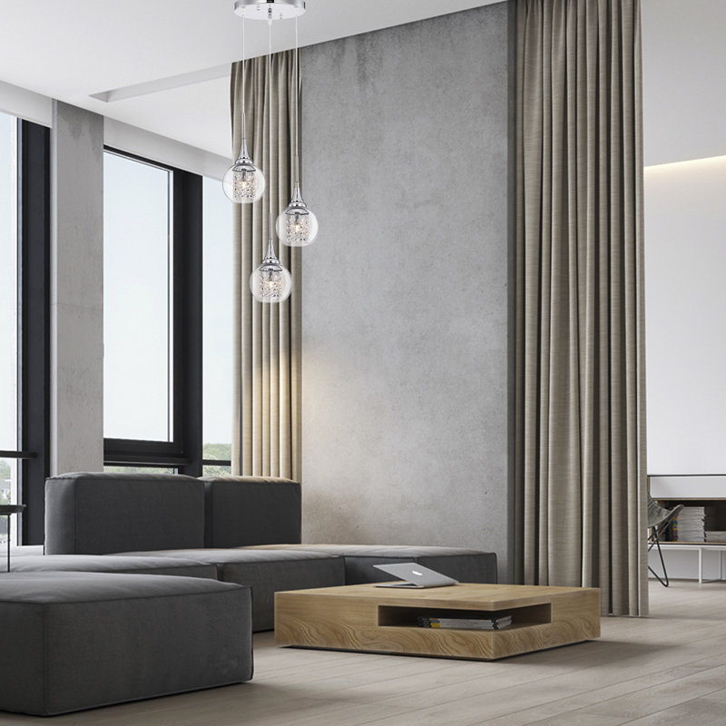 Delilah 3 - Light Chrome Cluster Pendant