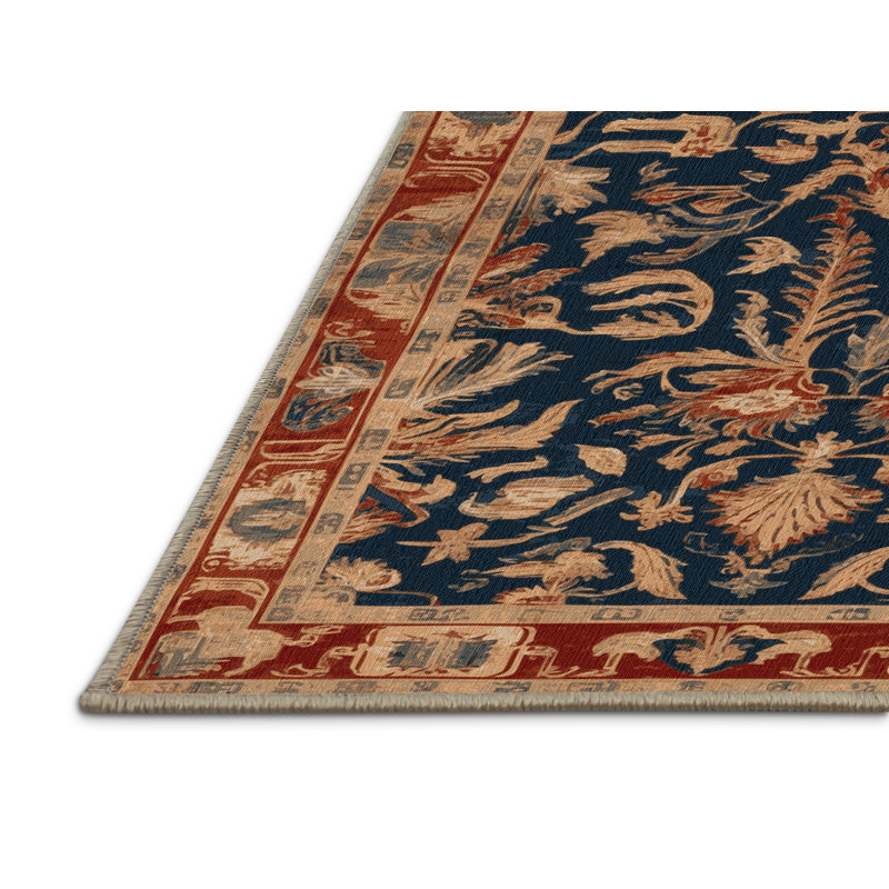 Tapis art déco brun lavable à la machine, Tapis de couloir 2 pi x 4 pi