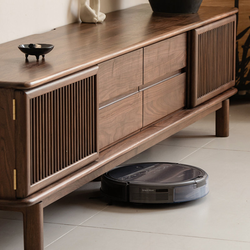 Walnut TV Stand with Drawers, Cabinets, 19.68"H x 86.61"L x 15.75"W