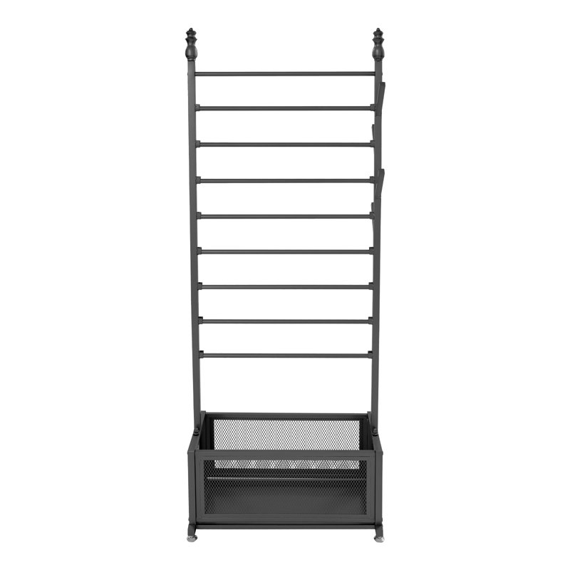 9 Layers Metal Large Capacity Ribbon Storage Stand, Black