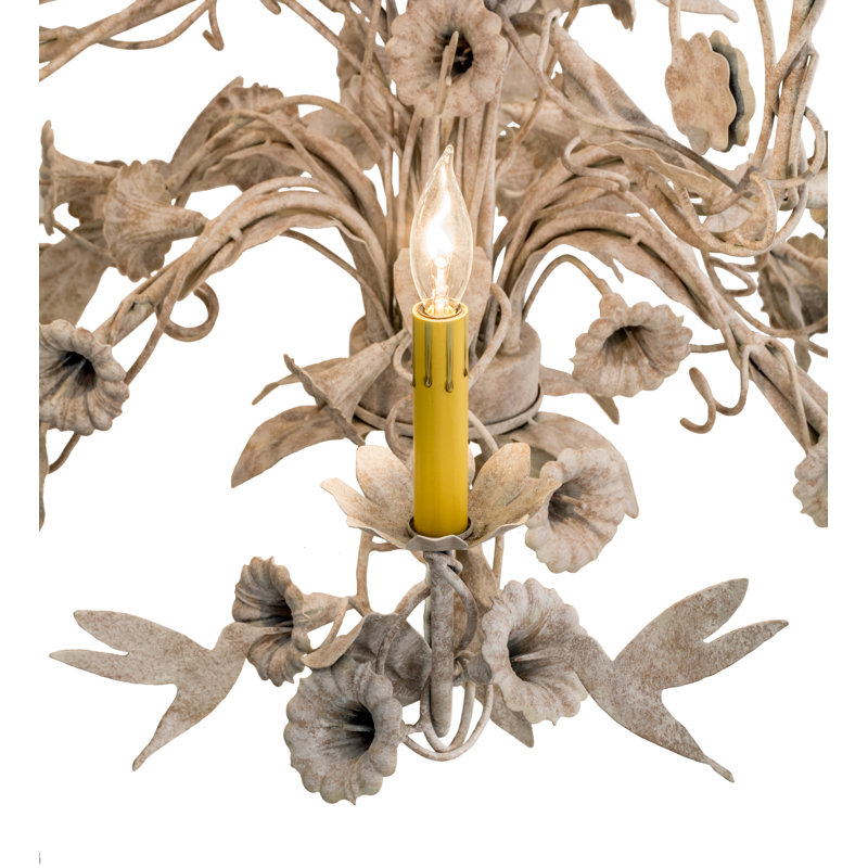 Lustre de roue de style bougie 9 lumières façon bougie