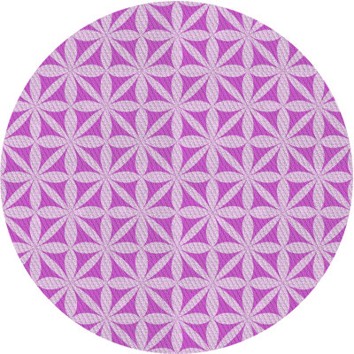 Laine tissée à la machine à motifs géométriques et polyester mauve/blanc Tapis décoratif