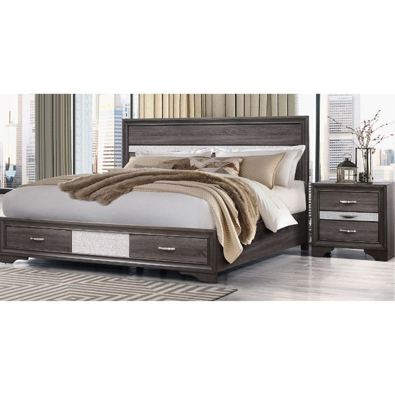 Lit pour grand lit Sparkle Grey, Grand lit
