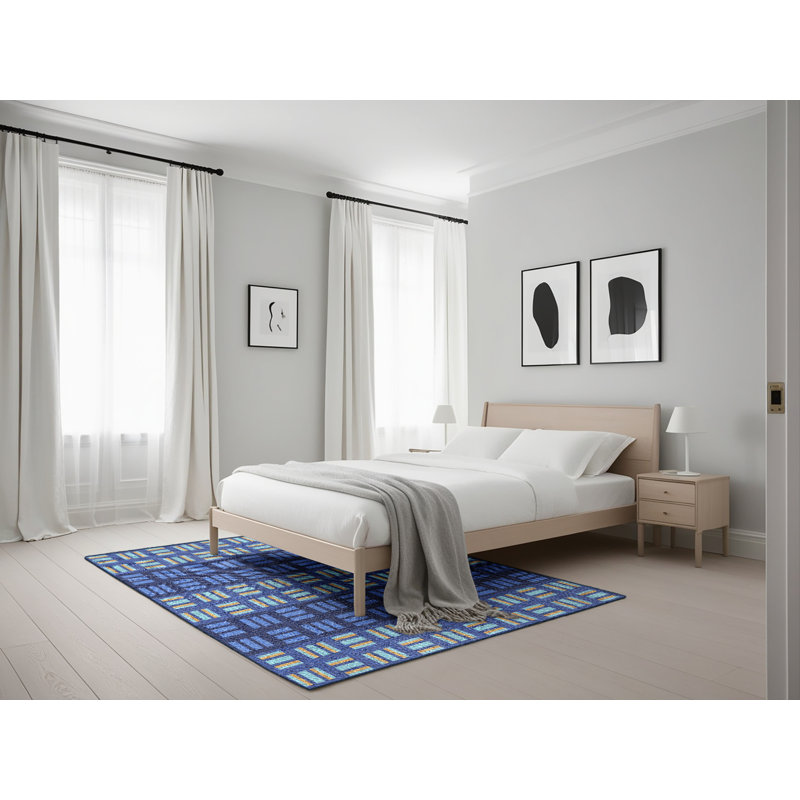 Geometric Indoor Rug, Rectangle 5' x 7'