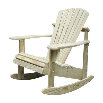 Weathercraft Classic USA-Made Classic Adirondack Rocking Chair – Premium Pressure-Treated Pine, Weather-Resistant Outdoor Comfort by Weathercraft