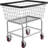 Wire Laundry Cart, 2.5 Bushel Wire Laundry Basket  Black Steel Durable Build