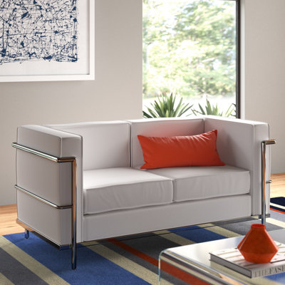 Hercules Regal Series Contemporary LeatherSoft Loveseat with Encasing Frame