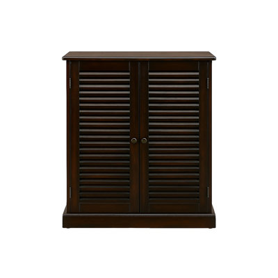 Armoire à chaussures avec 5 tablettes et portes à persiennes
