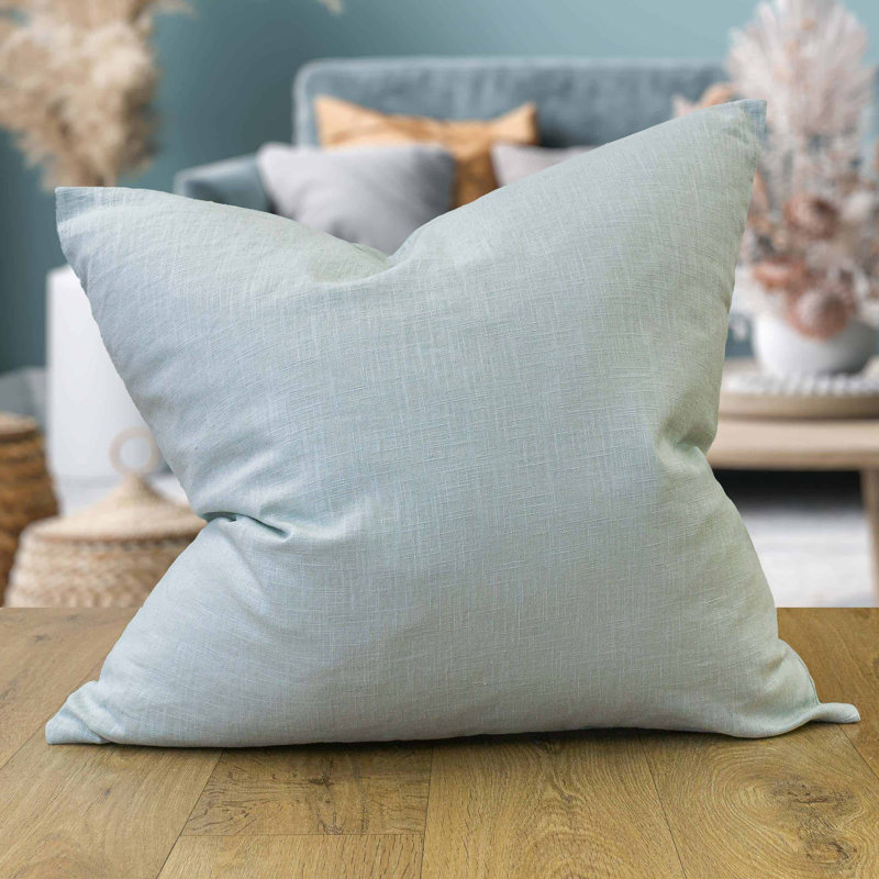 100% Linen Cushion Cover in Blue, Cover only, 58x58cm