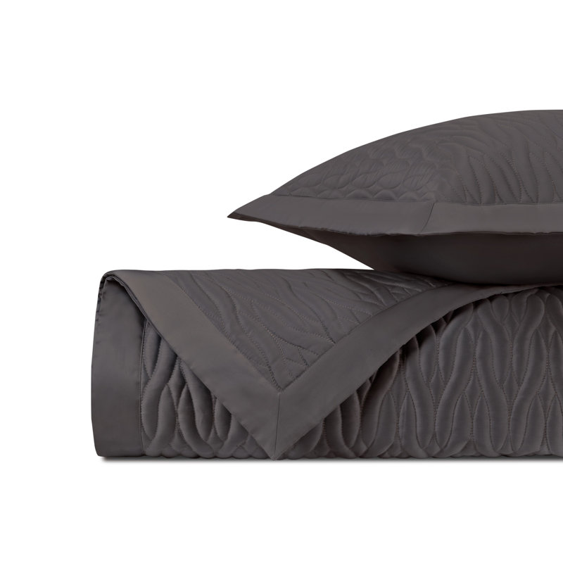Napa Egyptian Certified Cotton Coverlet, Grisaglia Gray, King Coverlet