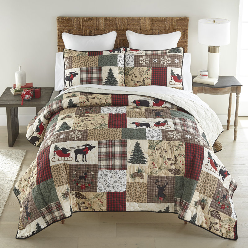Your Lifestyle by Donna Sharp Dashing 3PC King Holiday Quilt Set, King Quilt + 2 Shams