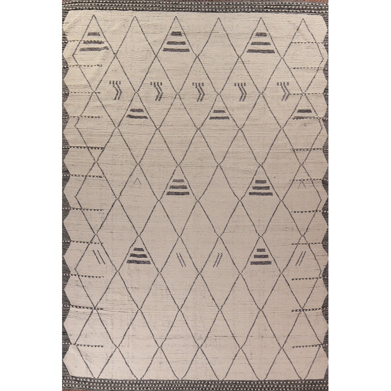 Handmade Trellis Moroccan Large Rug 11x16
