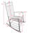 Adult Rocking Chair For Balcony Porch - White Solid Wood, Cozy Wide Seat And Armrest, Robust Slatted Back Rest, Simple Assembly, Holds Up To 280Lbs In Hardwood Build, Comfortable Stable Easy Weight-785097558