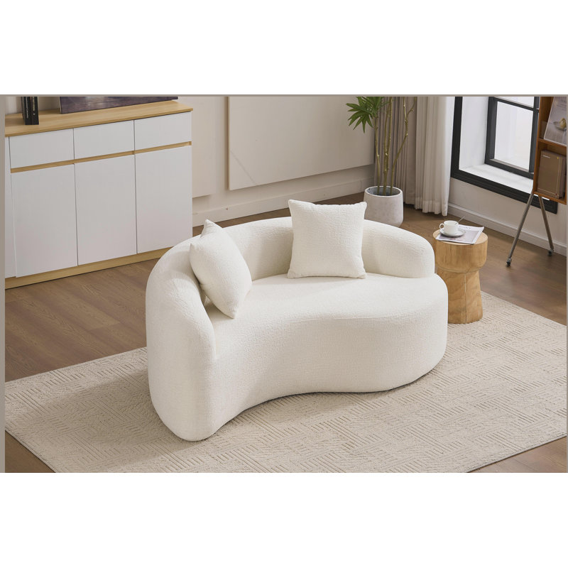 Canapé modulaire S-Curved Chenille, Blanc