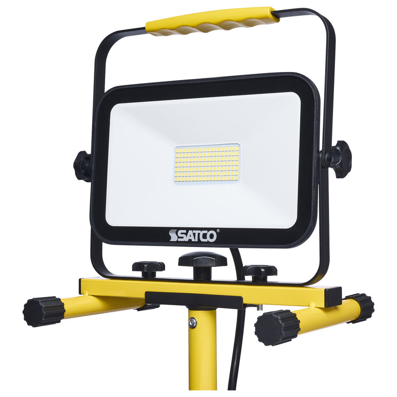 50 Watt LED Work Light 5000K 6500 Lumens 5 Foot Tripod 18/3 Sjtw Plug 120 Volt