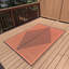 Tapis d'intérieur / extérieur à motif géométrique minimaliste orange et noir tissé à la main Ferdinand Authentic-1902524462