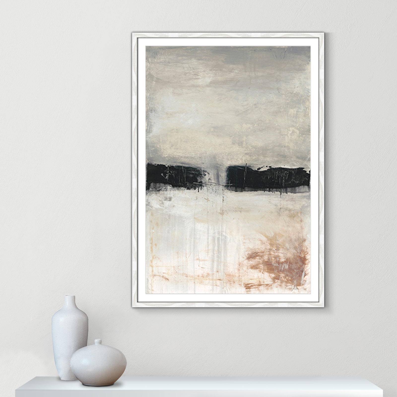 Autumn In The Dark Forest by Filippo Ioco, 41.5" H x 29.5" W x 0.75" D, White Framed
