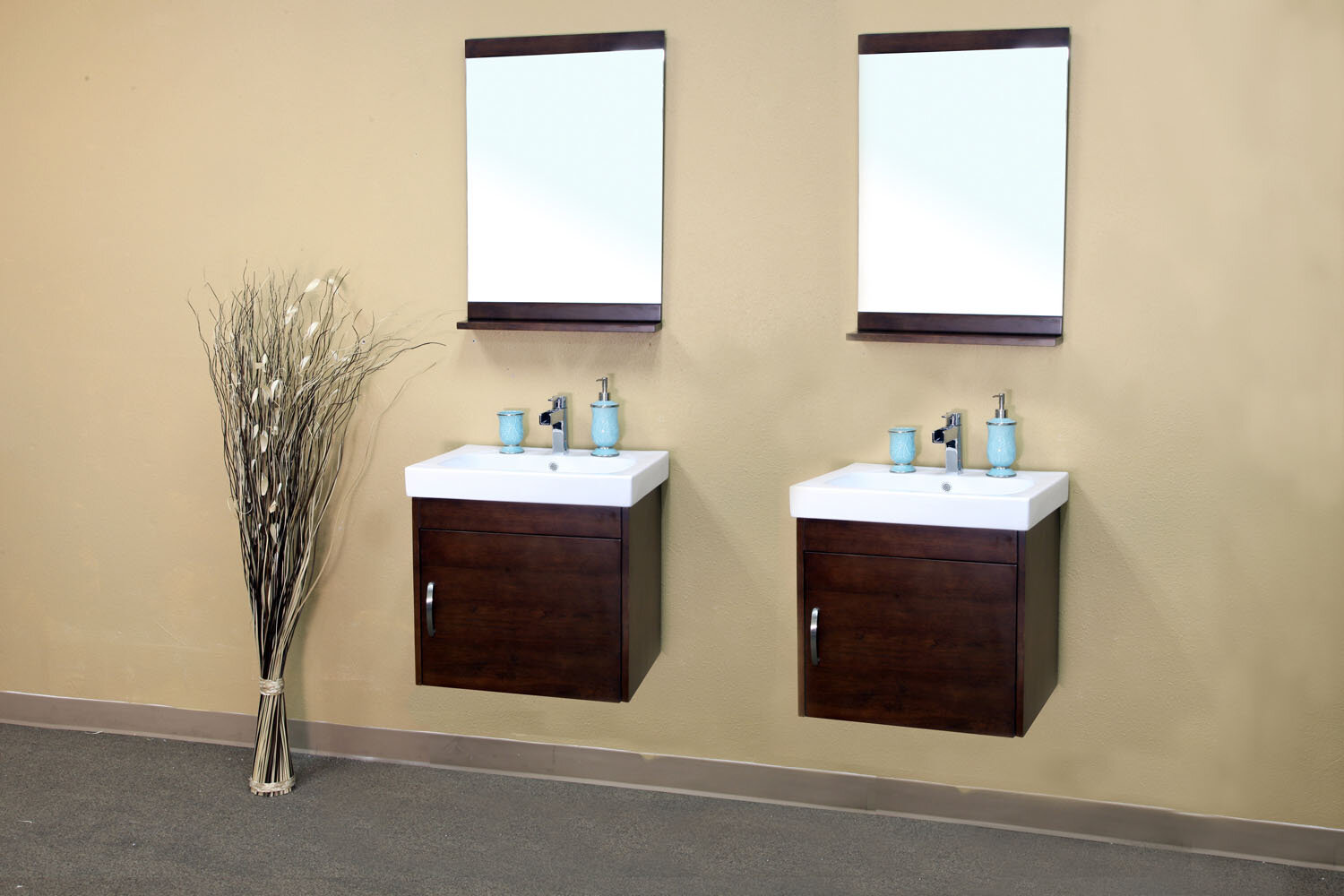 Belvedere bath modern espresso wall mount bathroom vanity