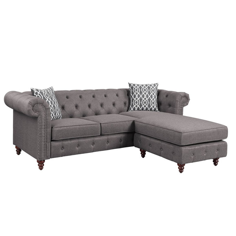 Canapé modulaire réversible Modern Canapé Waldina, Brun